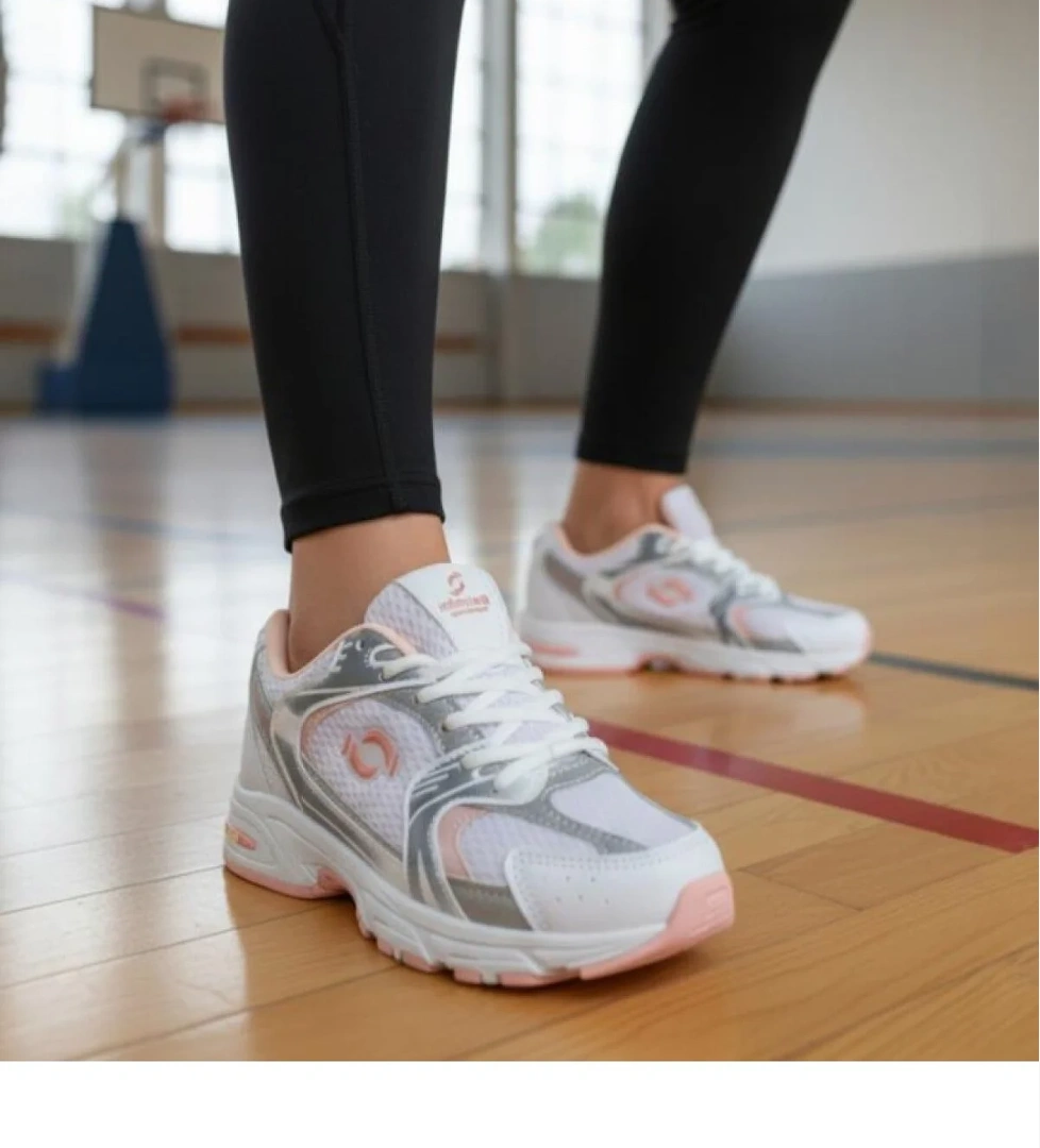 Ellaboni Unisex Beyaz Siyah Günlük Rahat Hafif Çocuk Yürüyüş Koşu Spor Ayakkabısı