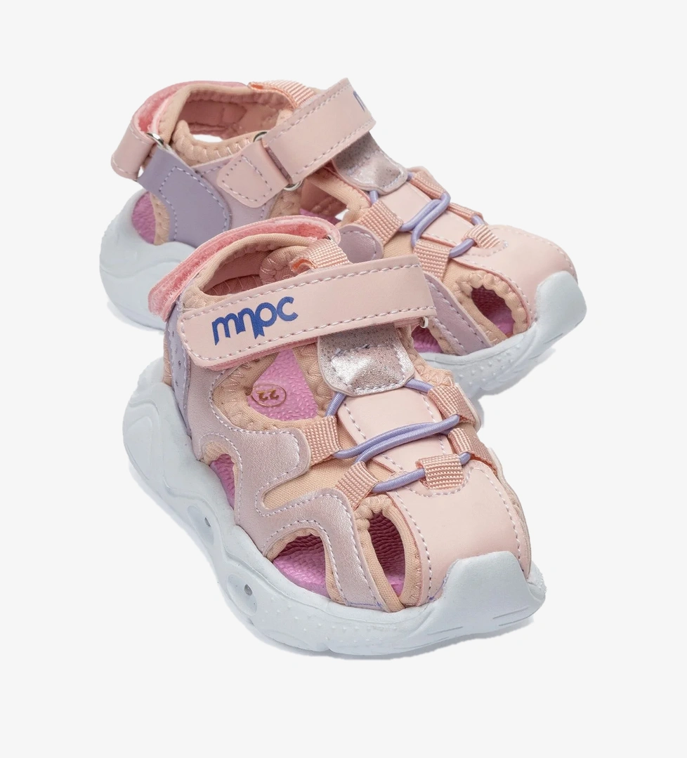 Mnpc Unisex Çocuk Pudra Işıklı Anatomik Hafif Günlük Sandalet