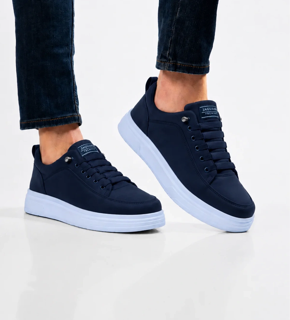 Liger Akıllı Bağcık Hafif Comfort Taban Günlük Erkek Sneaker Ayakkabı LACİVERT