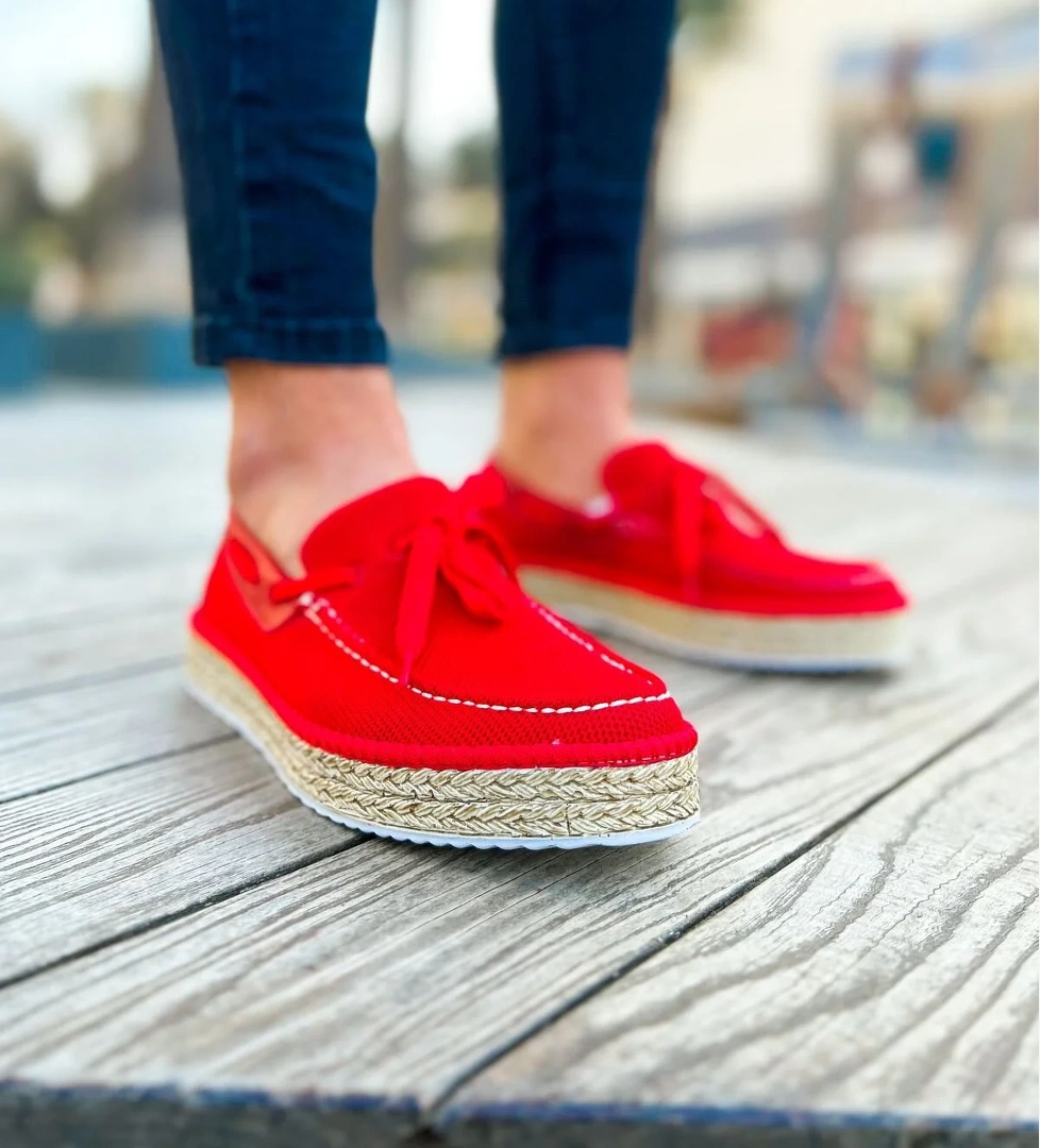 Chekich CH311 - Espadril Erkek Ayakkabı KIRMIZI