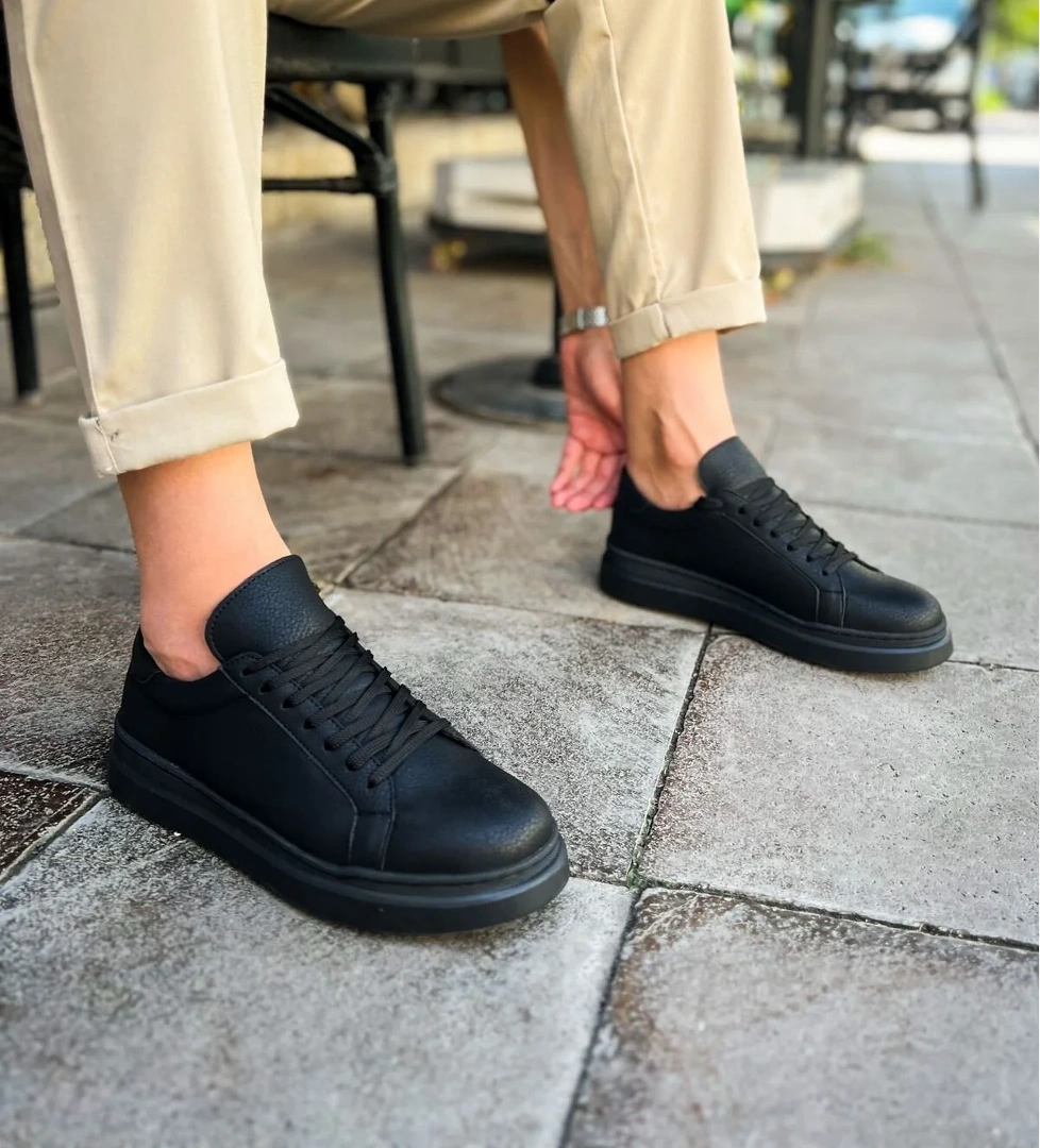 Chekich CH979 - Santoni CRT Spor Erkek Ayakkabı SIYAH