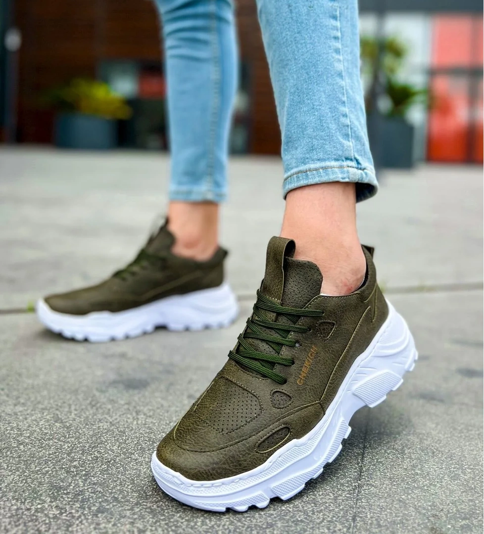 Chekich CH089 - CBT Low Top Lace Up Erkek Ayakkabı HAKI