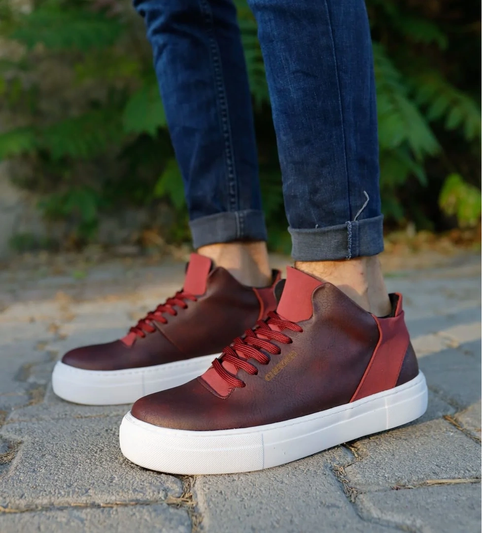Chekich CH004 - CBT Hıde Erkek Ayakkabı BORDO