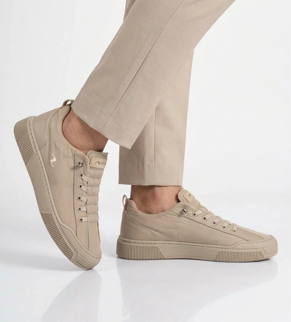 A Spor Bej Tekstil Erkek Casual Ayakkabı