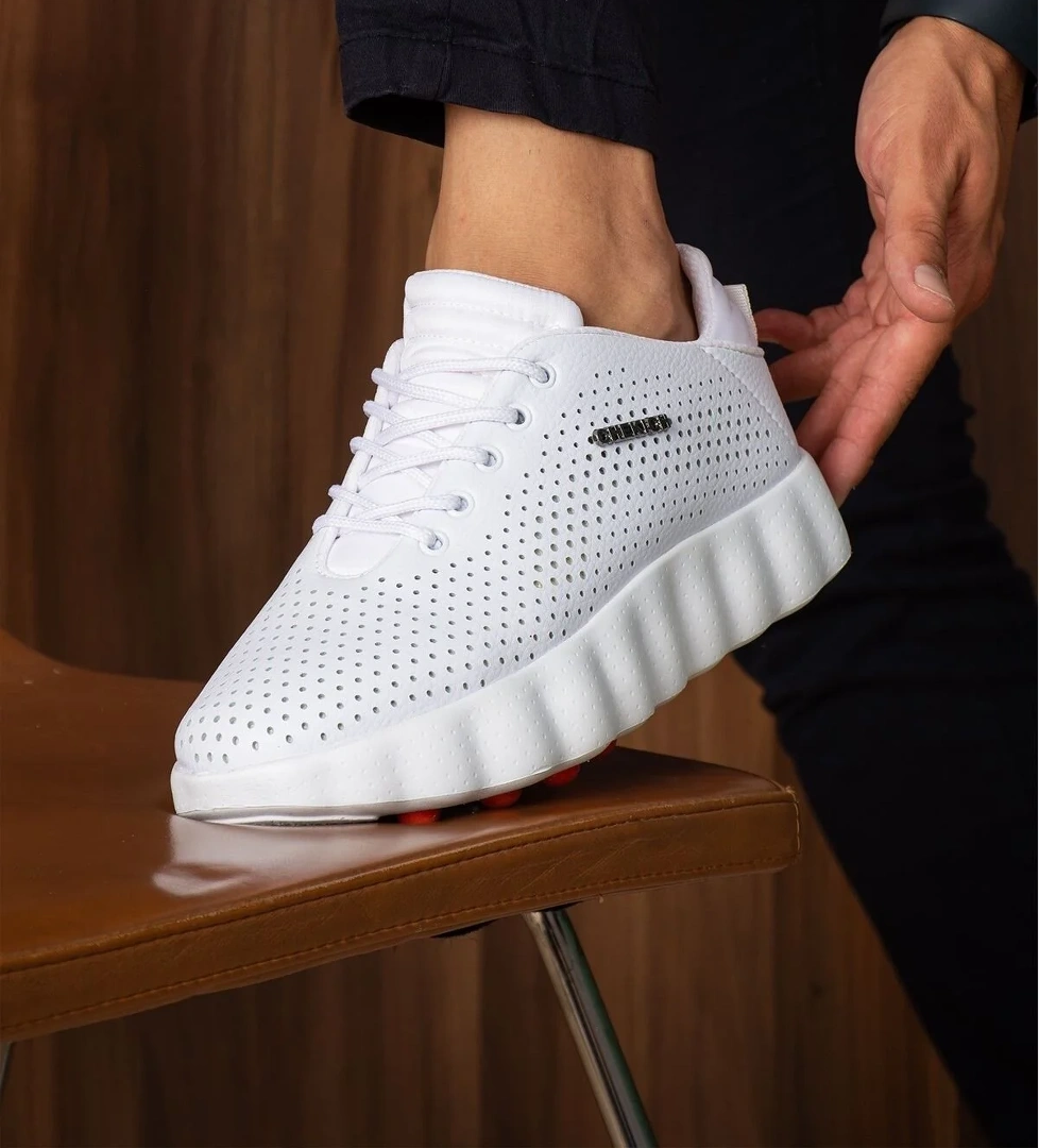 Pabucmarketi Bağcıklı Erkek Sneaker Beyaz