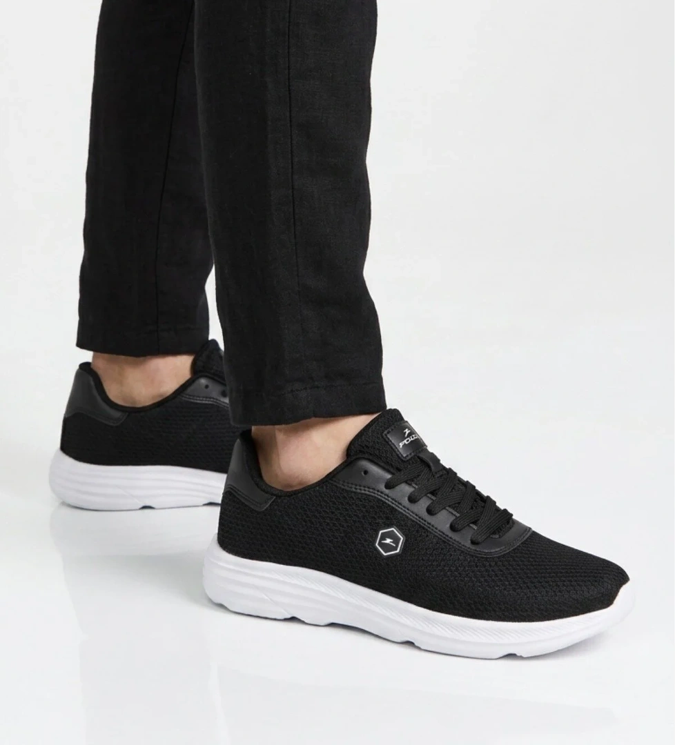 Walkway Siyah Beyaz Fileli Unisex Spor Ayakkabı