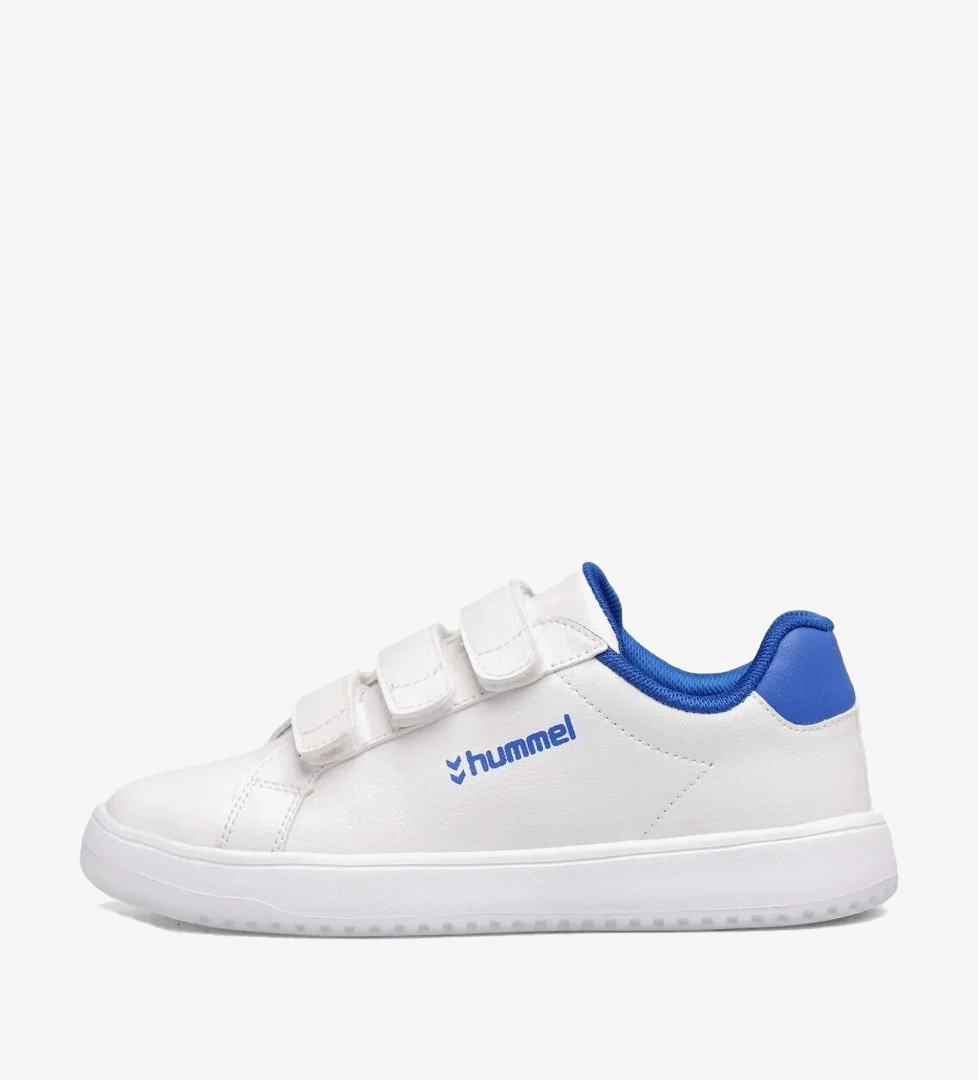 Hummel Beyaz Mavi Cırtlı Unisex Çocuk Spor Ayakkabı