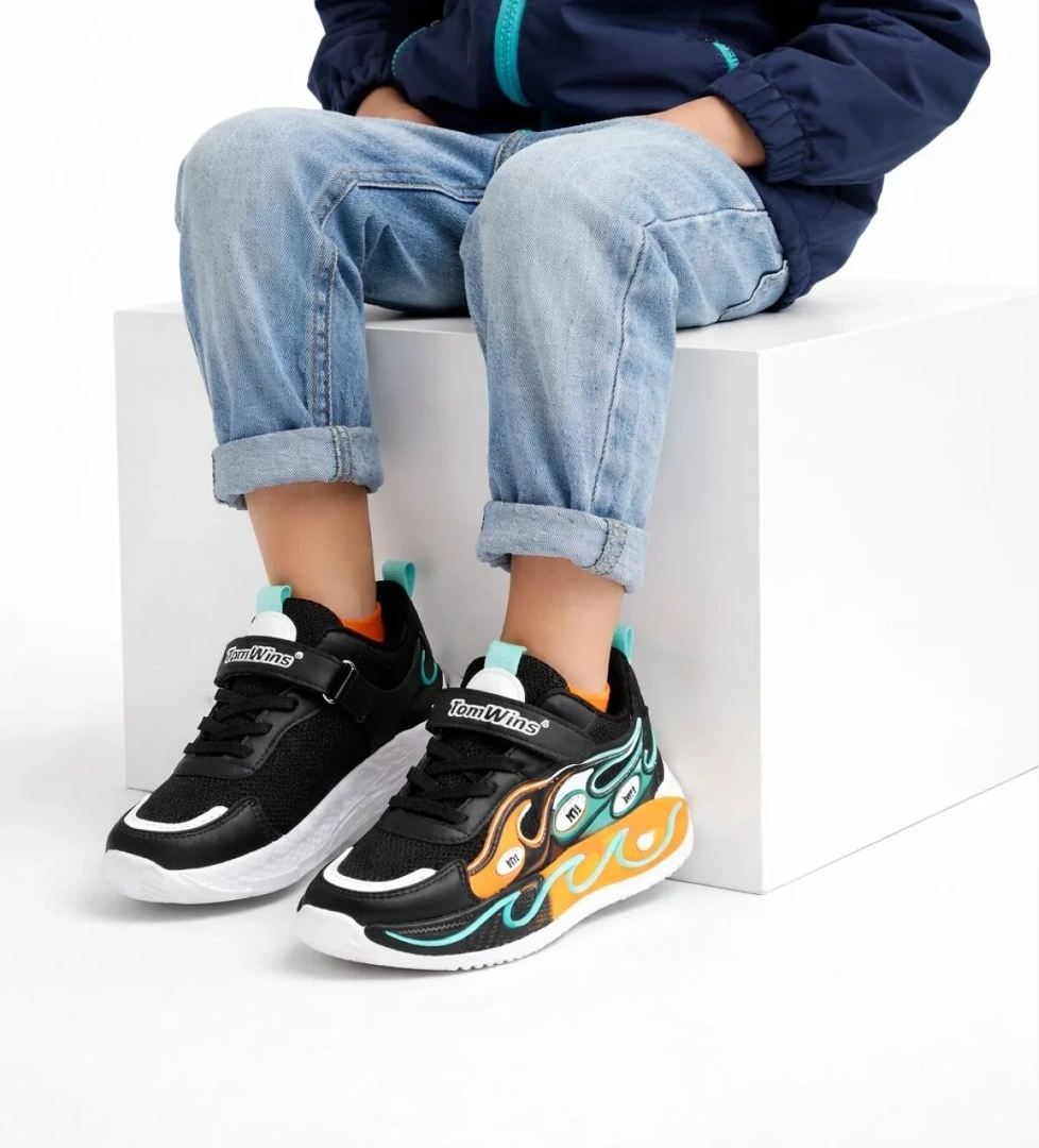 Slipcat Unisex Pastel Renkli Işıltılı Kalın Taban Ortopedik Günlük Spor Ayakkabı Cırtlı Sneaker