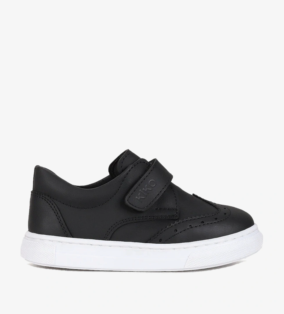 Kiko Kids Richie Cilt Cırtlı Günlük Erkek Çocuk Casual Ayakkabı Siyah