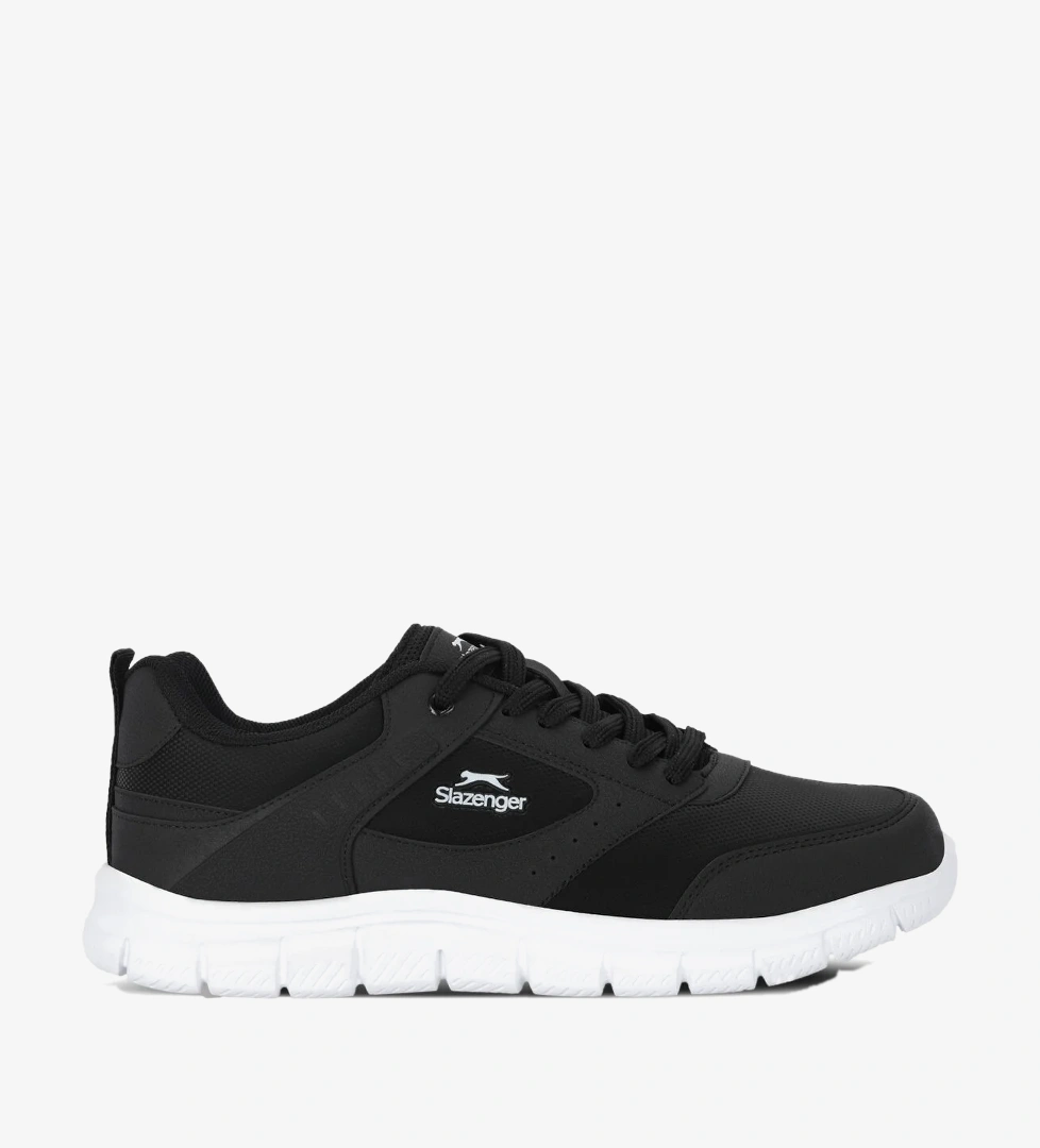 Slazenger GENFIT Erkek Büyük Beden Siyah / Beyaz Koşu & Yürüyüş Spor Ayakkabısı