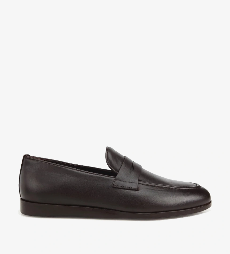 Hotiç Erkek Deri Kahverengi Klasik Loafer