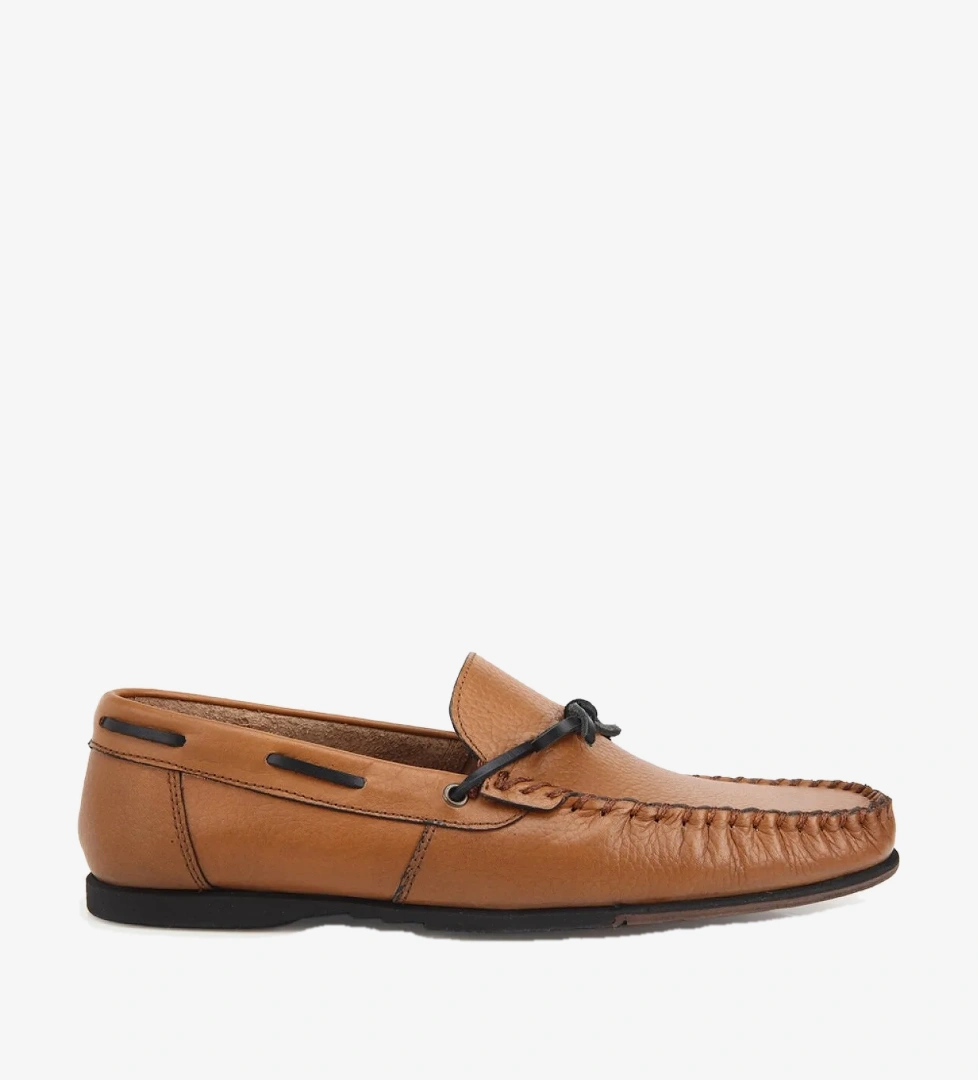 Hotiç Erkek Deri Taba Yumuşak Dokulu Günlük Loafer