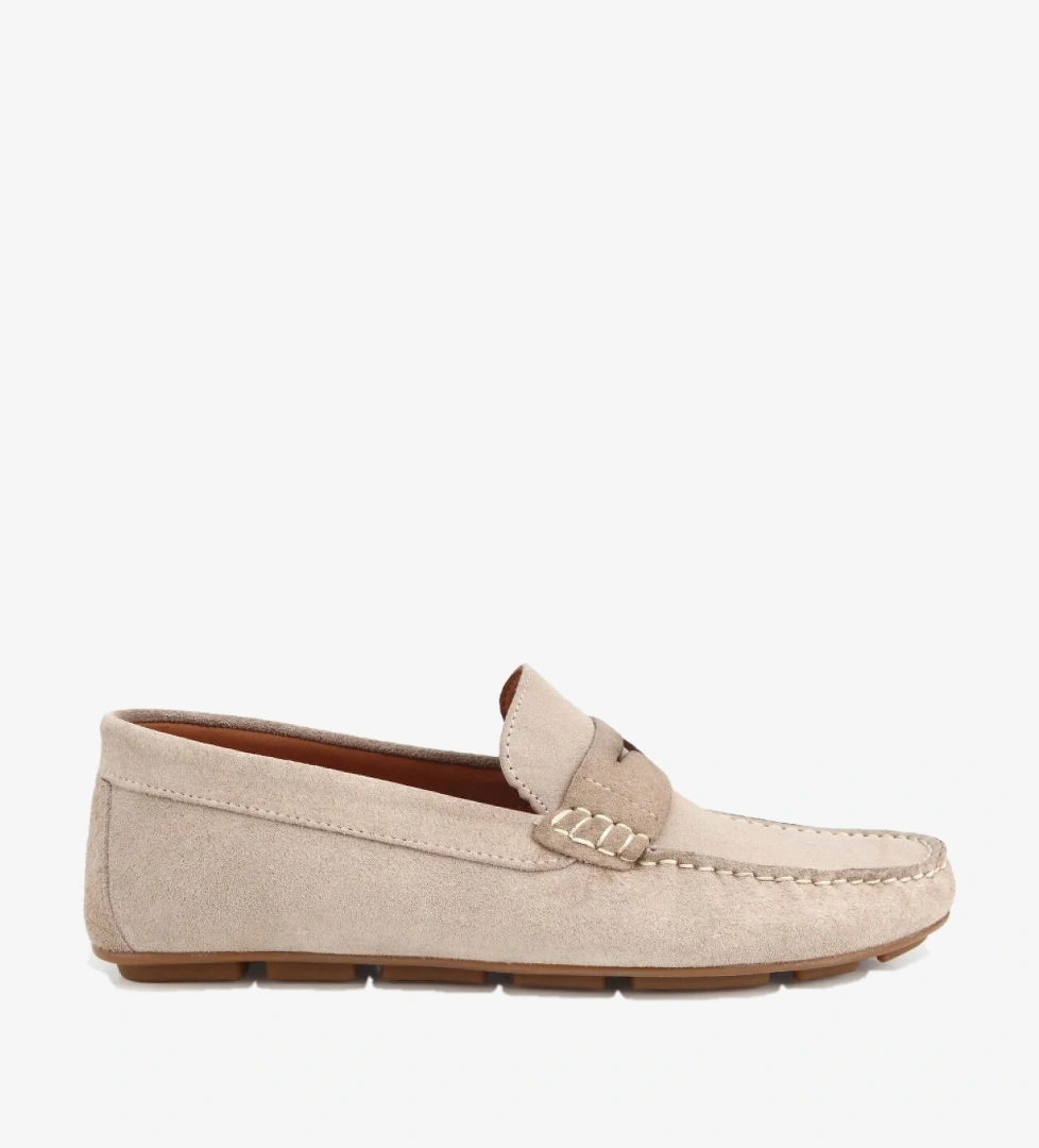 Hotiç Erkek Süet Deri Bej Comfort Günlük Loafer