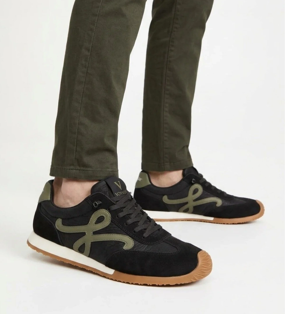 Voyager Siyah Bağcıklı Hafızalı Rahat Tabanlı Retro Erkek Casual Ayakkabı Sneaker E472 M