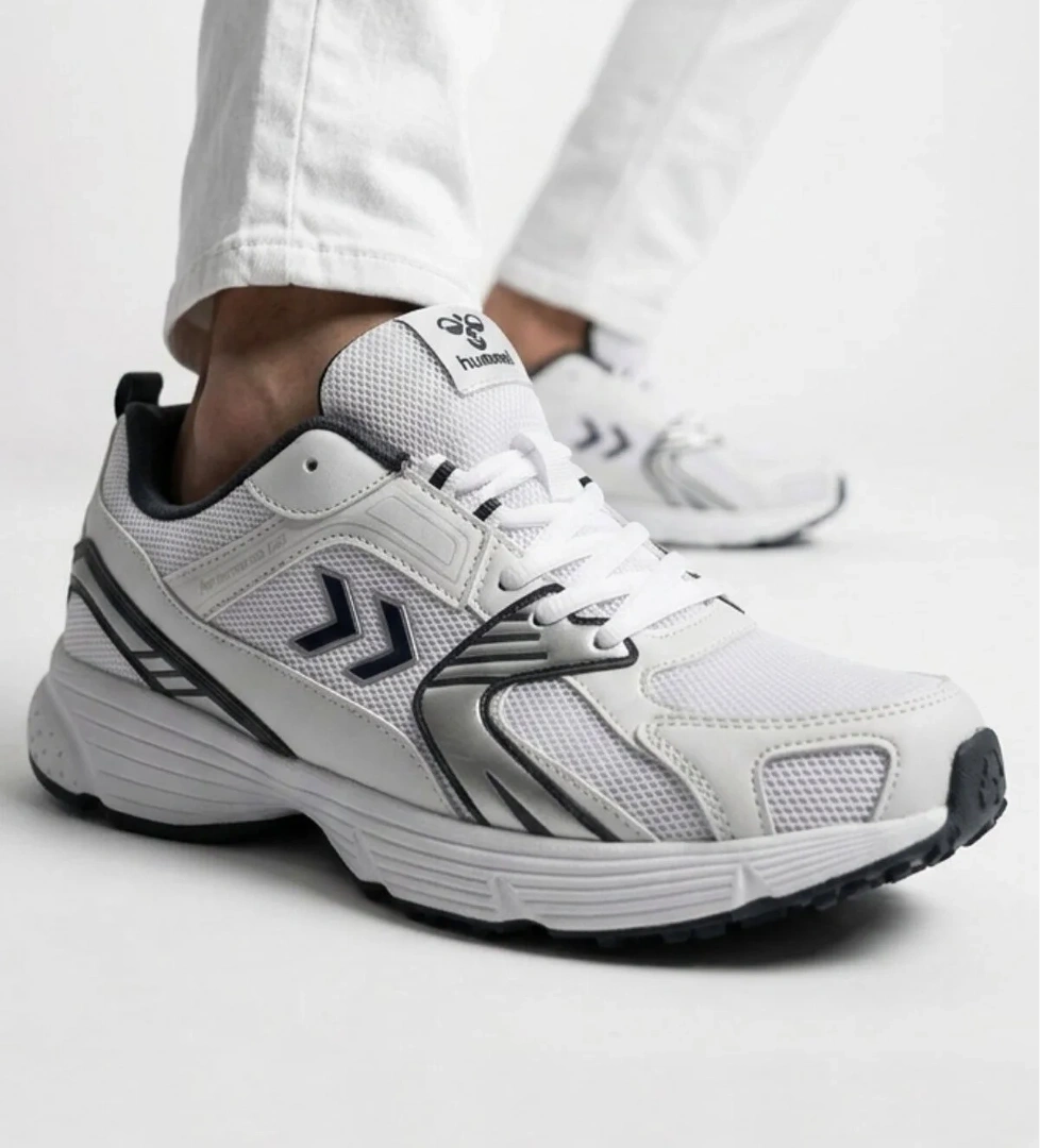 Hummel Dar Kalıp Beyaz-Lacivert Fileli Hafif Unisex Yürüyüş ve Spor Ayakkabı 900911 Hml Performance 930