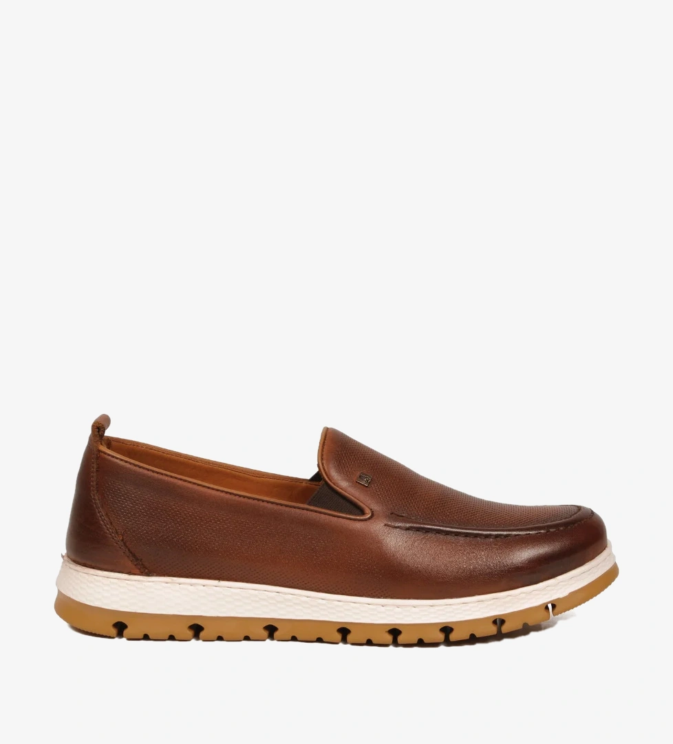 Voyager Erkek Taba Hakiki Deri Rahat Tabanlı Şık Makosen Casual Ayakkabı Loafer 6574 M