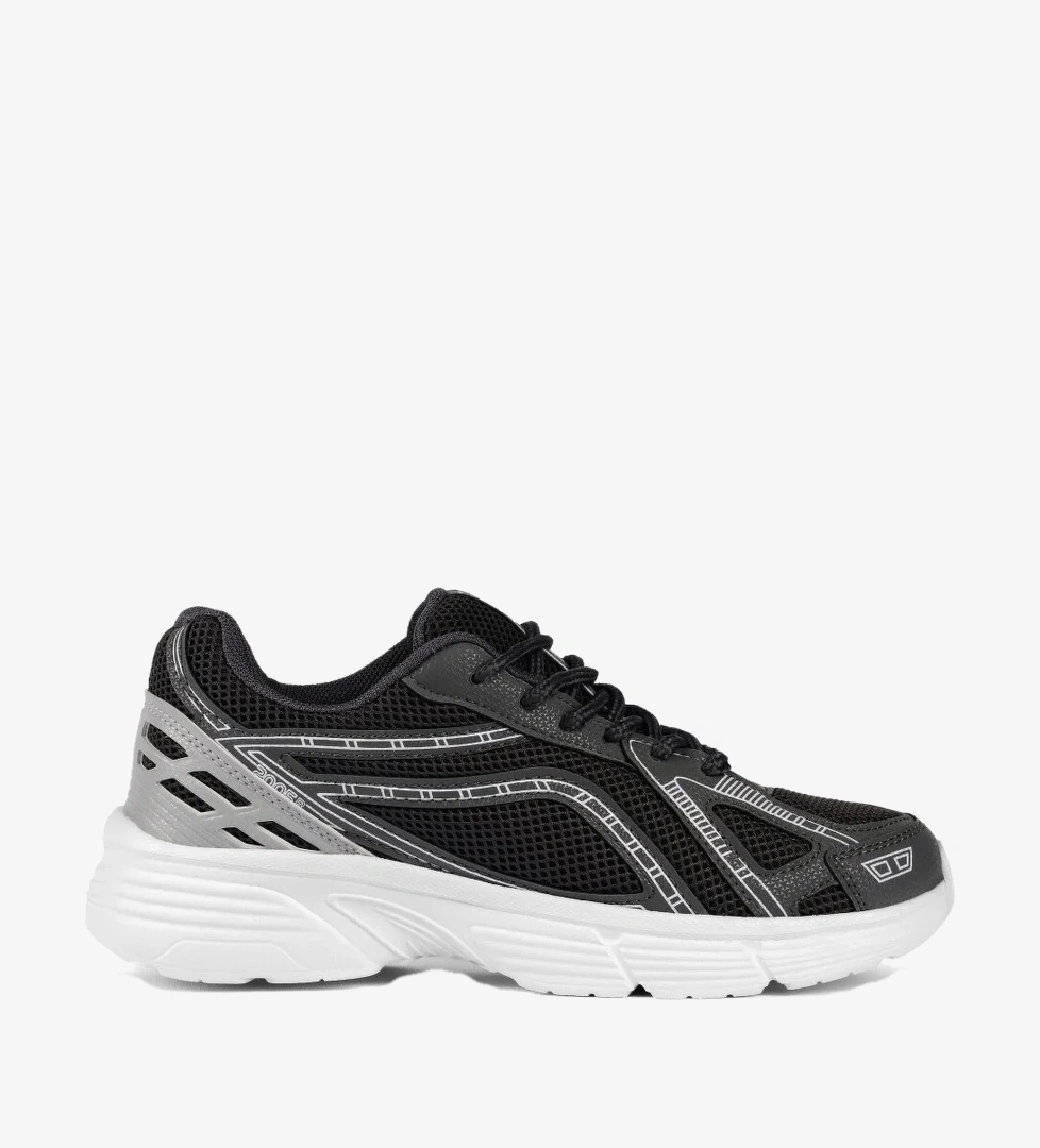 Tonny Black Kadın Füme Termo Taban Konforlu Bağcıklı Sneaker