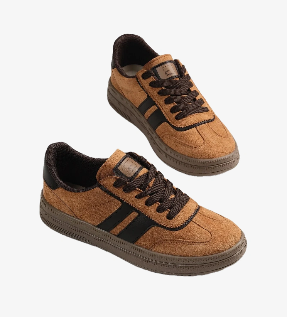 Tonny Black Kadın Taba Siyah Rahat Kalıp Kaymaz Taban Sneaker