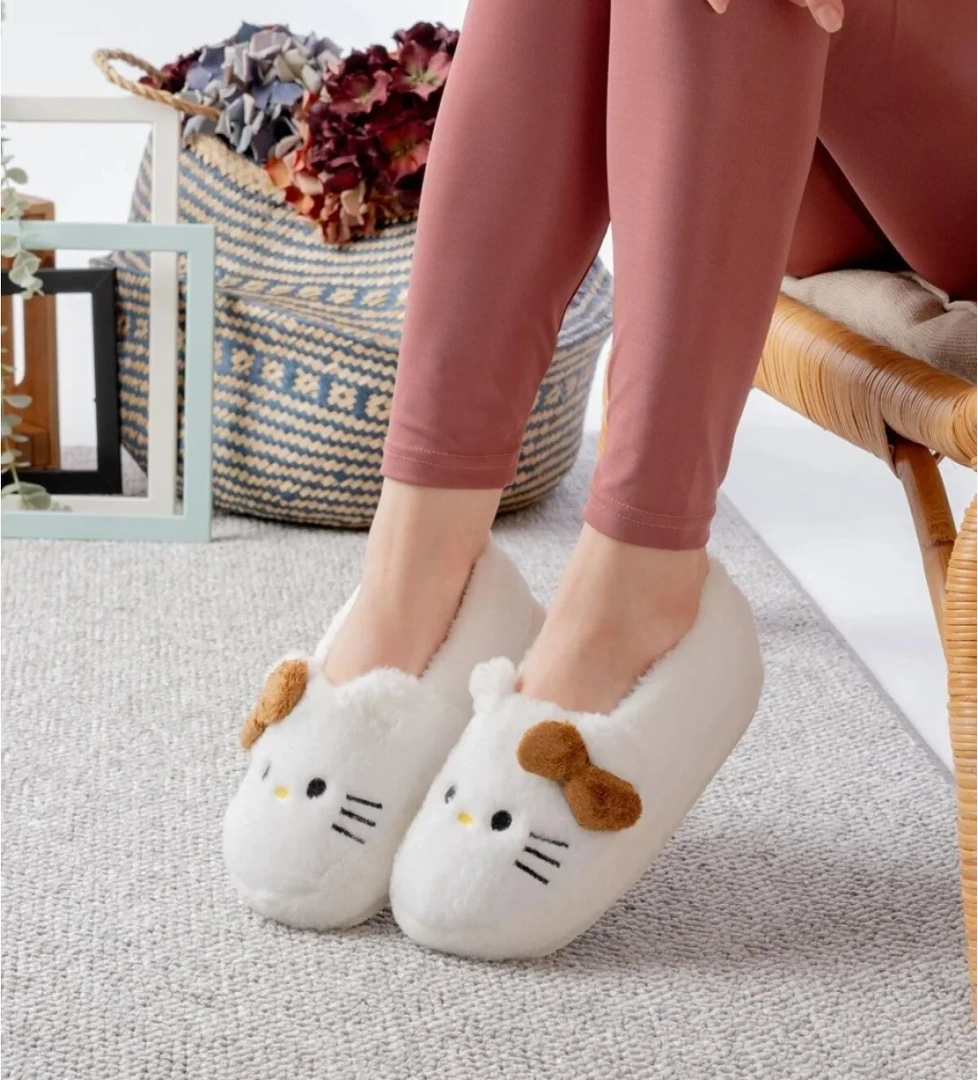 Slipcat Yumuşak Tüylü Peluş Panduf Terlik Ev Kadın Panduf