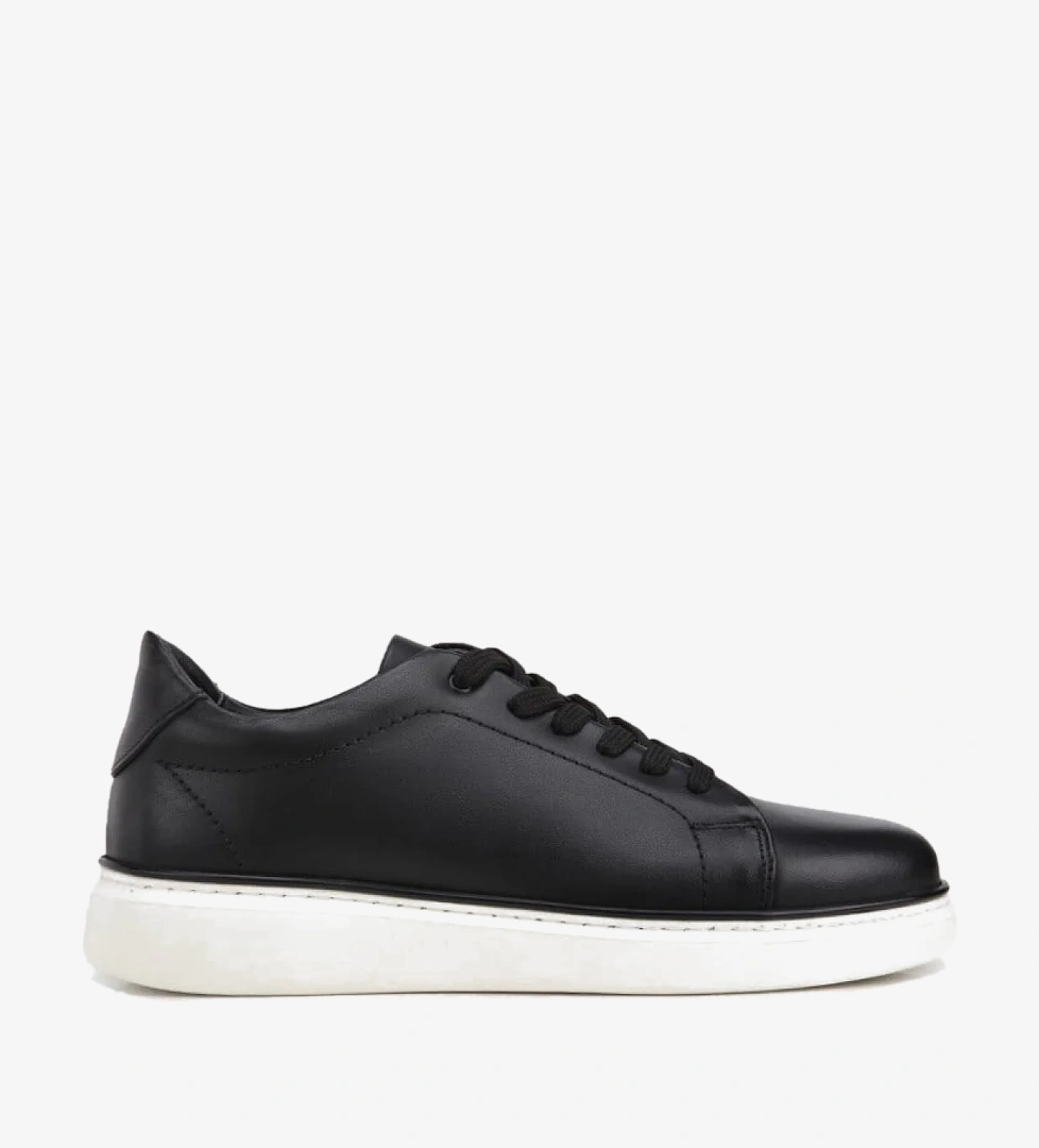 Yaya By Hotiç Erkek Siyah Bağcıklı Kalın Tabanlı Günlük Sneaker