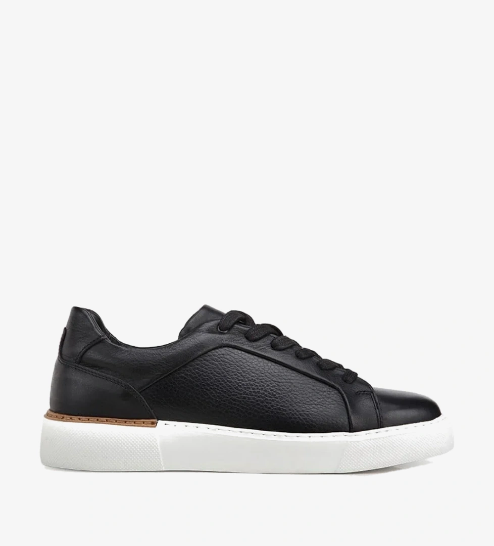 Yaya By Hotiç Erkek Siyah Bağcıklı Kalın Tabanlı Günlük Sneaker