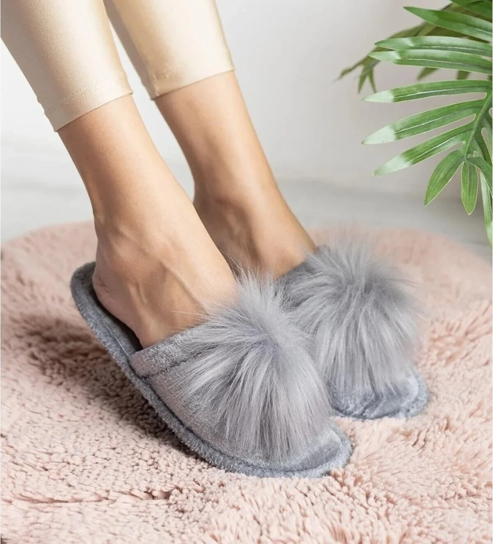 Slipcat Kadın Ev Terliği Peluş Terlik Çeyiz Terliği Bohça Terliği
