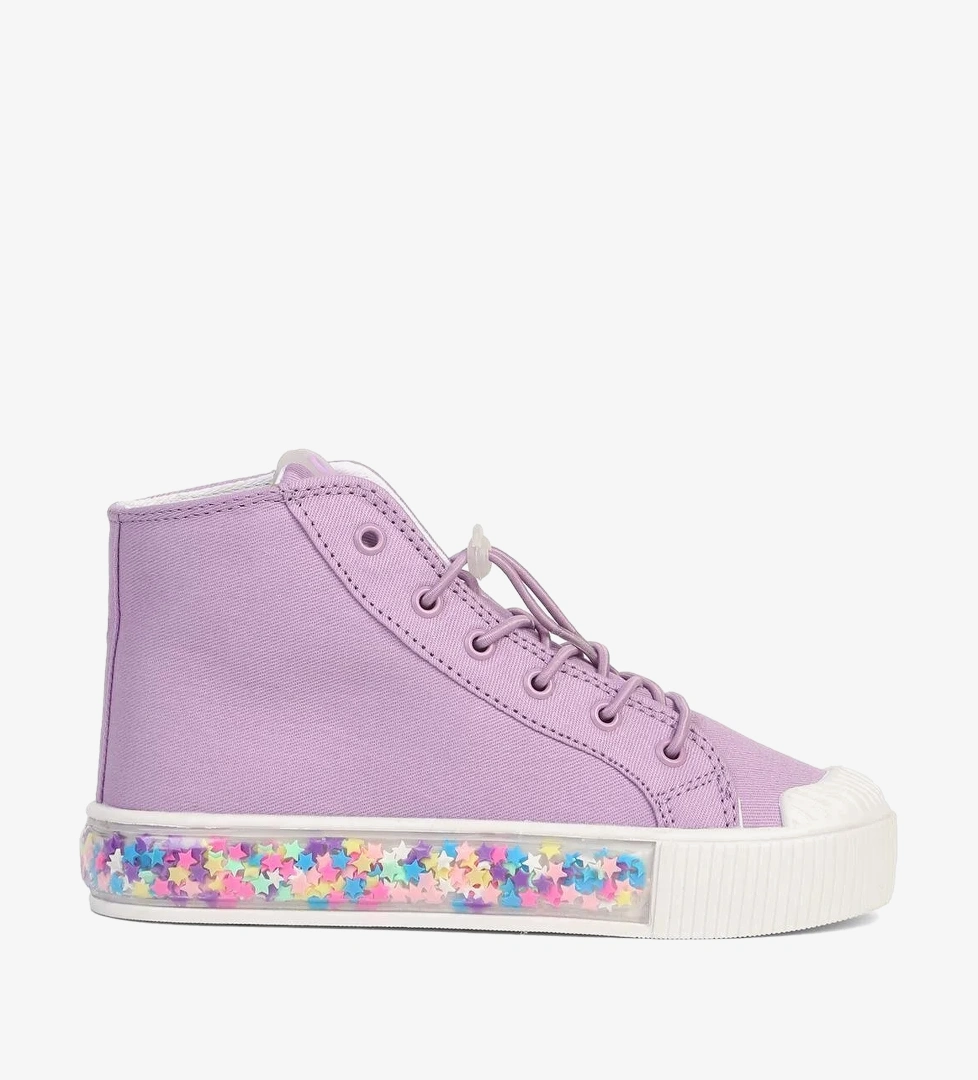 Benetton Candy Star Renkli Yıldız Boncuklu Bilekli Lila Kız Çocuk Spor Ayakkabı Bn-32186