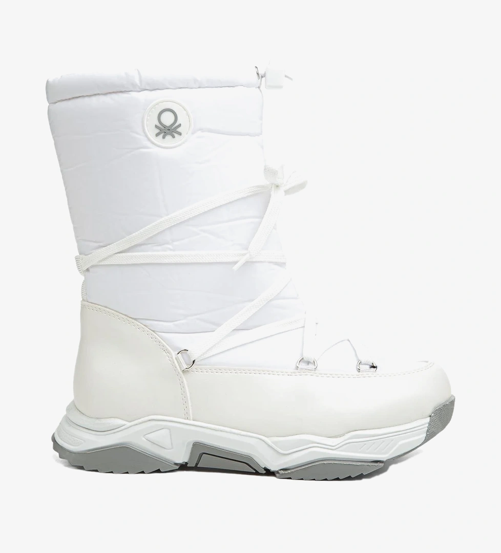 Benetton ® | BN-30392 - 3256 Beyaz Gri - Kadın Bot