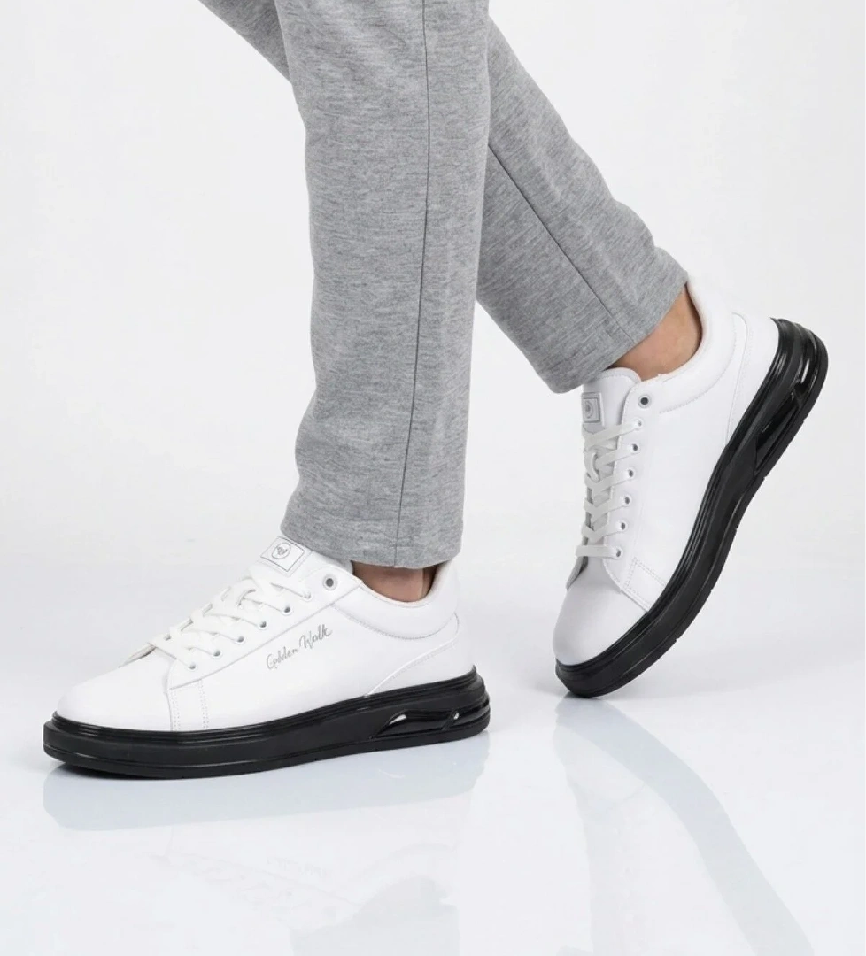 Walkway Beyaz Siyah Bağcıklı Erkek Sneaker