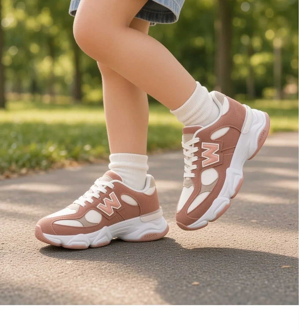 Mcdark Çocuk Yüksek Taban Gizli Cırtlı ve Bağcıklı Sneaker Ayakkabı-BEYAZ PUDRA