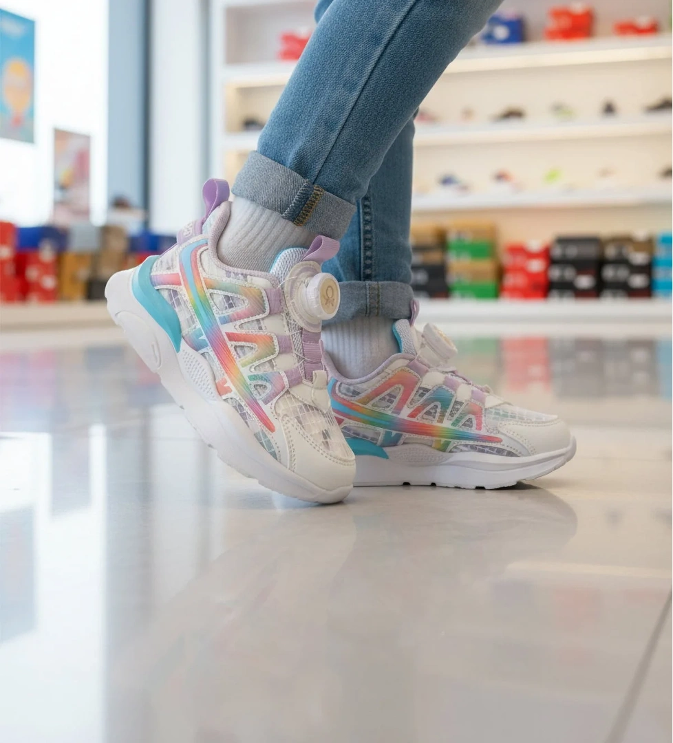 United Colors of Benetton Beyaz Misina Bağcıklı KızÇocuk Spor Ayakkabı BNI-10256 P