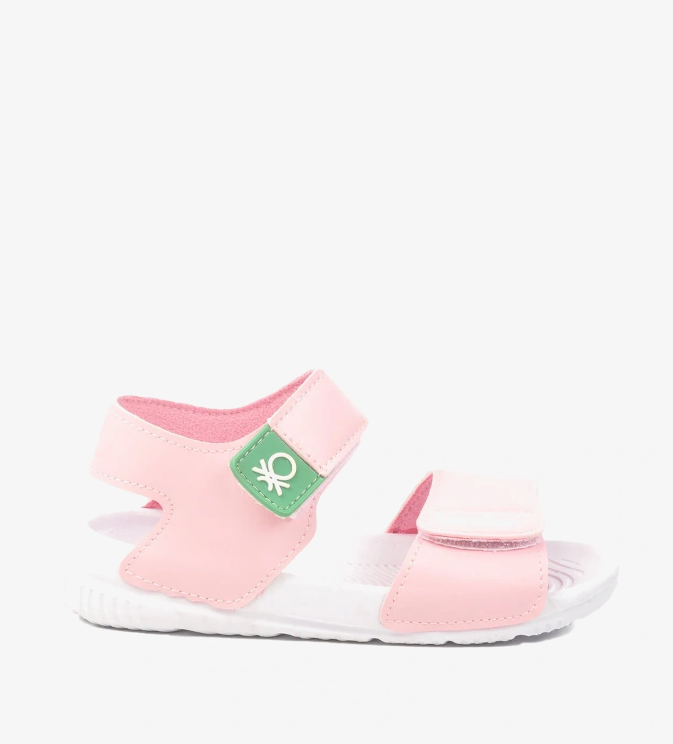 United Colors of Benetton Pembe Cırtlı Kız Bebek Sandalet BN-1252 B