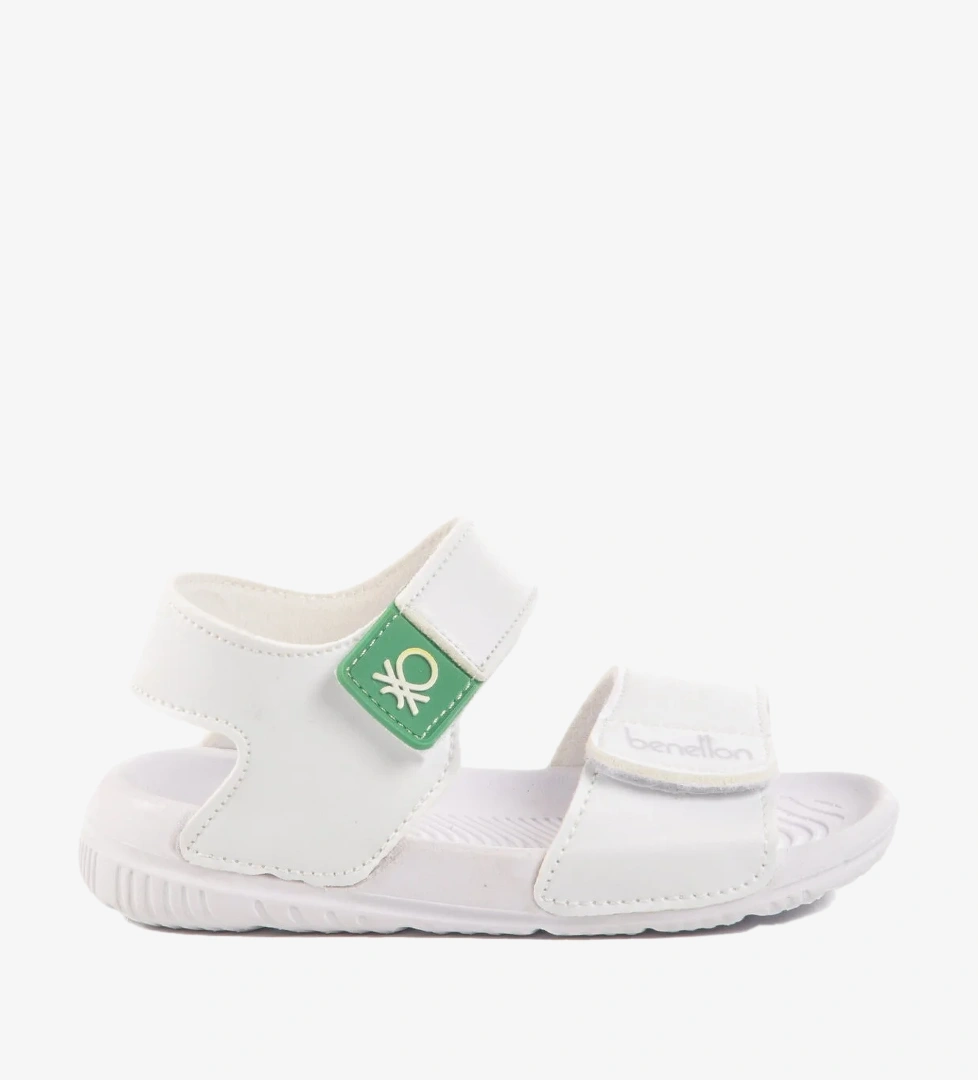 United Colors of Benetton Beyaz Cırtlı Kız Bebek Sandalet BN-1252 B