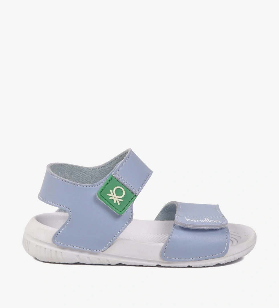 United Colors of Benetton Bebe Mavisi Cırtlı Kız Bebek Sandalet BN-1252 B