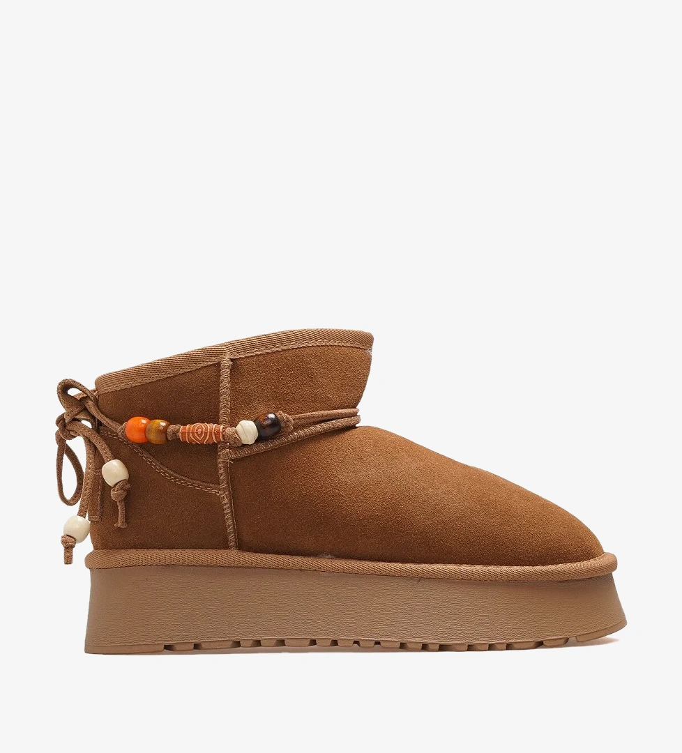 Guja Kadın Dolgu Topuklu İçi Tüylü Bot 26k 26k430-5 Camel