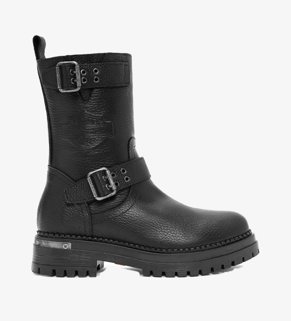 Harley Davidson Kadın Bot 026Z100022 CTN Black Baskılı Deri