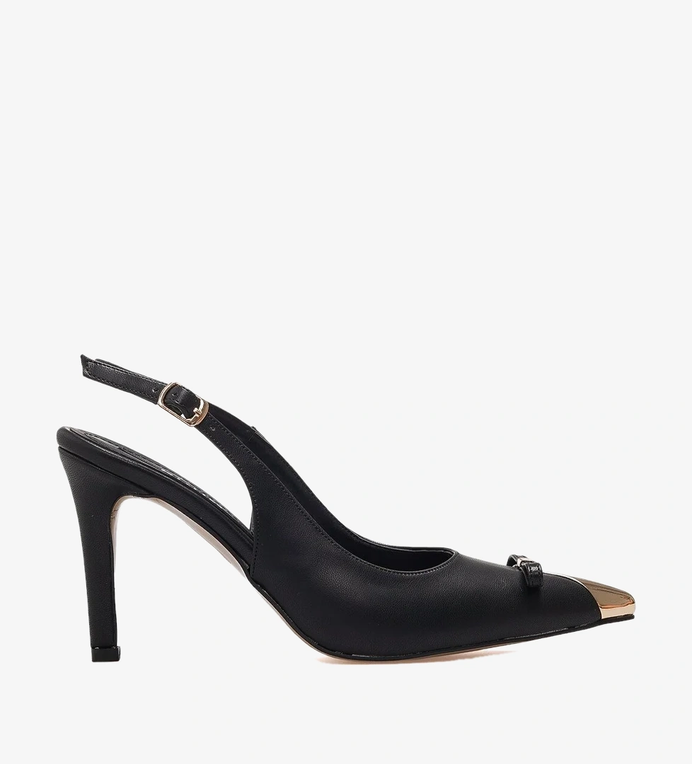 KUUM Kadın İnce Topuklu Stiletto Ayakkabı 26k K145-25882 Siyah