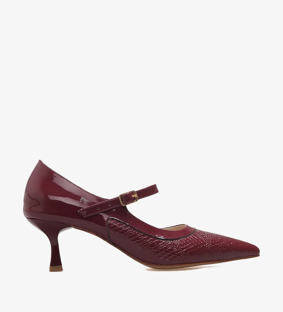 KUUM Kadın Stiletto Ayakkabı 26k K145-25766 Bordo
