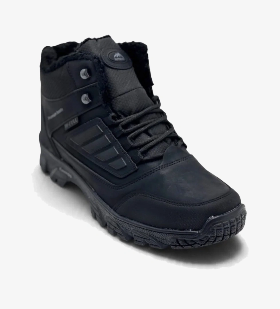 WANDERFULL 3022-27 Deri Bağcıklı Fermuarlı İçi Kürklü Outdoor Erkek Bot 45-47