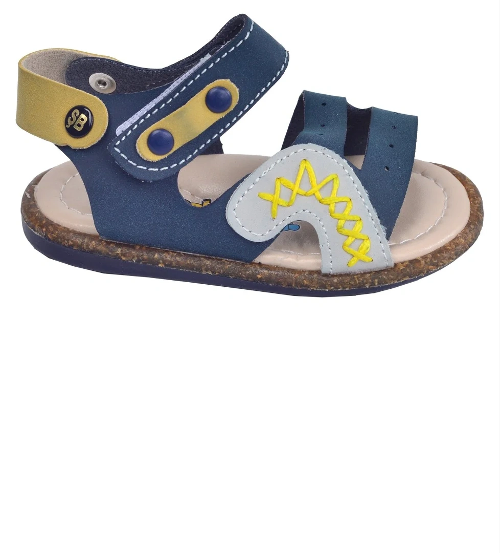 Kiko Şb 2340-49 Erkek Çocuk İlk Adım Sandalet Terlik Lacivert-Gri - Görsel 1