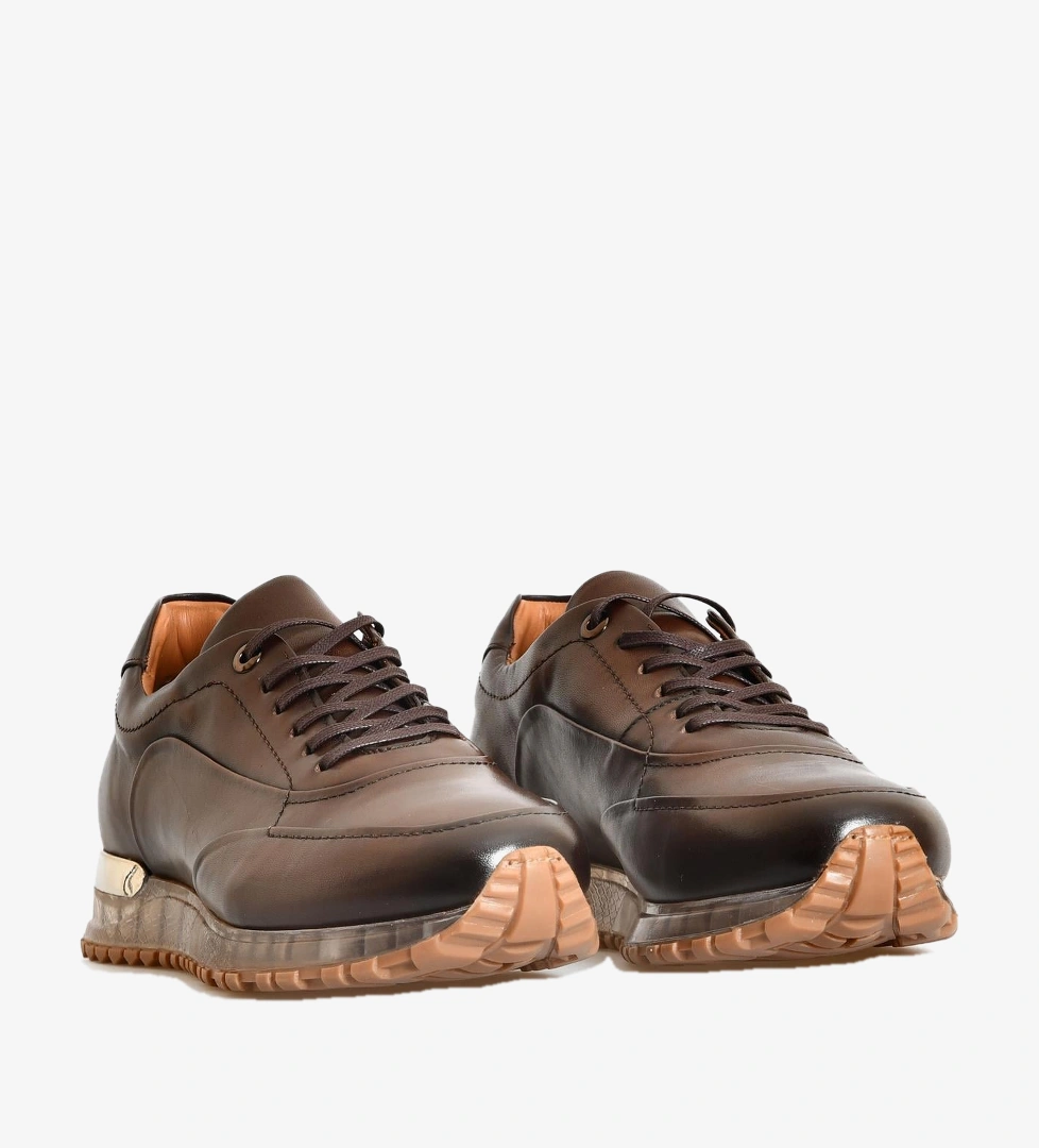 Flower Kahverengi Flower Deri Şeffaf