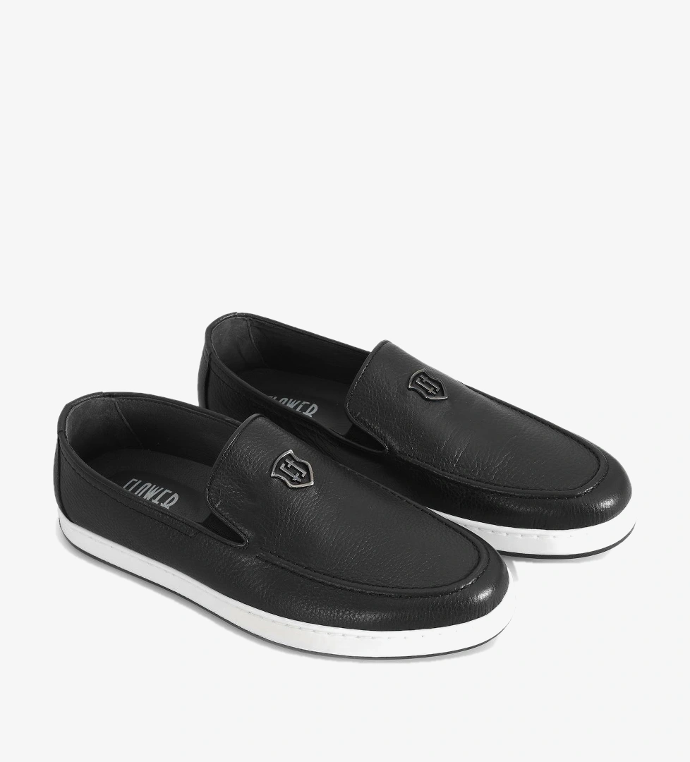 Siyah Deri Erkek Loafer