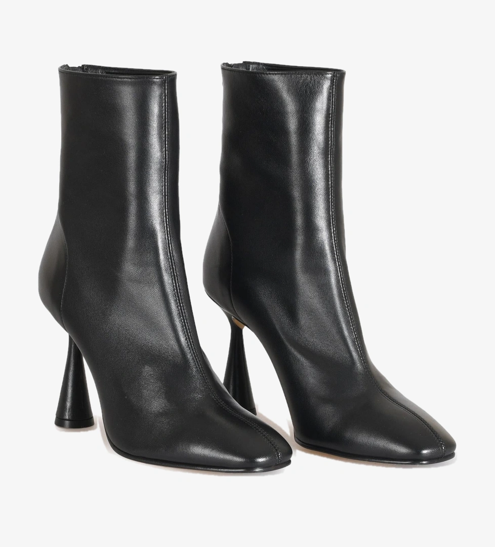 Flower Siyah Flower Süet Kadın Abiye Bot