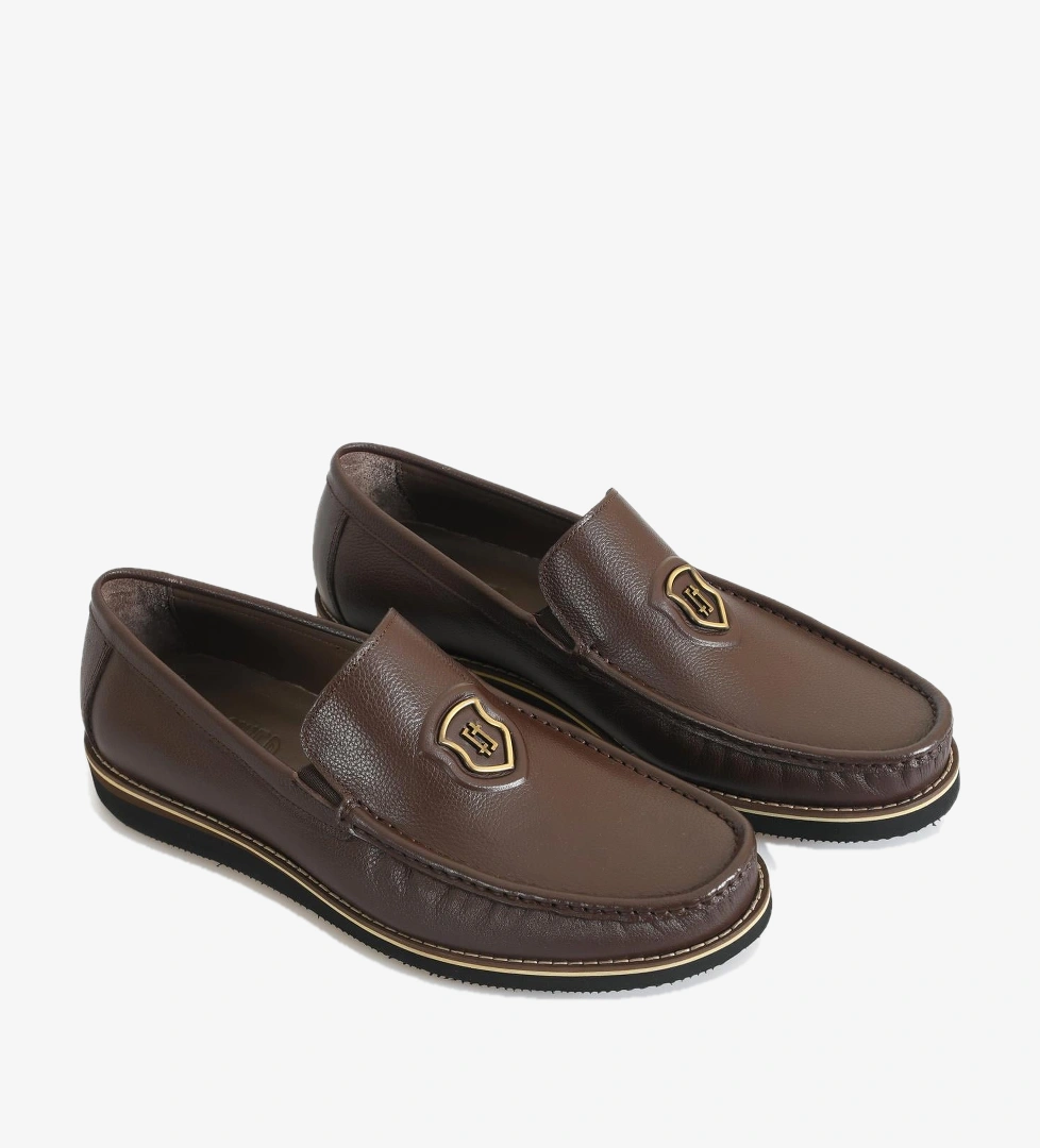 Kahve Deri Erkek Loafer