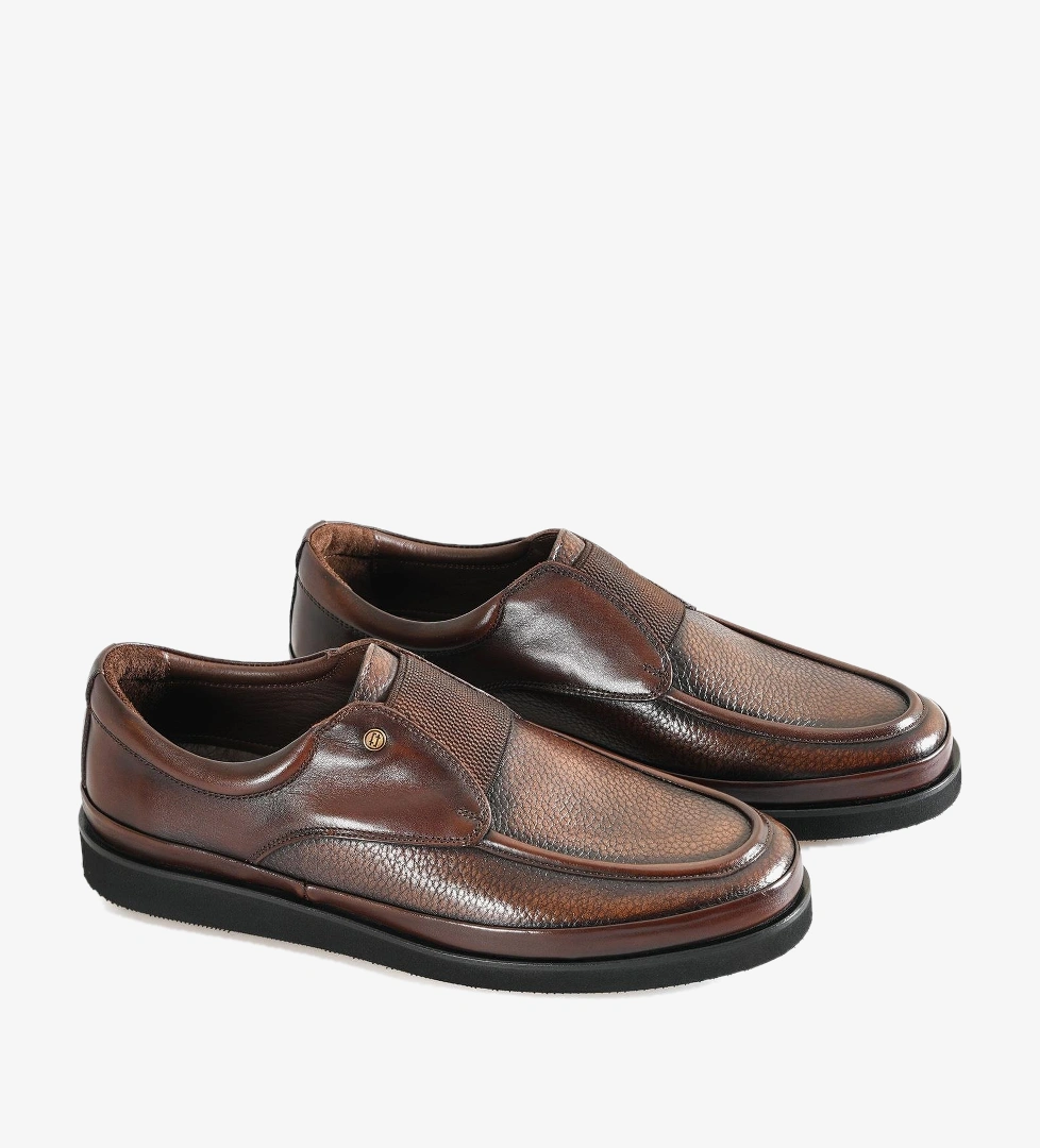 Kahve Deri Erkek Loafer