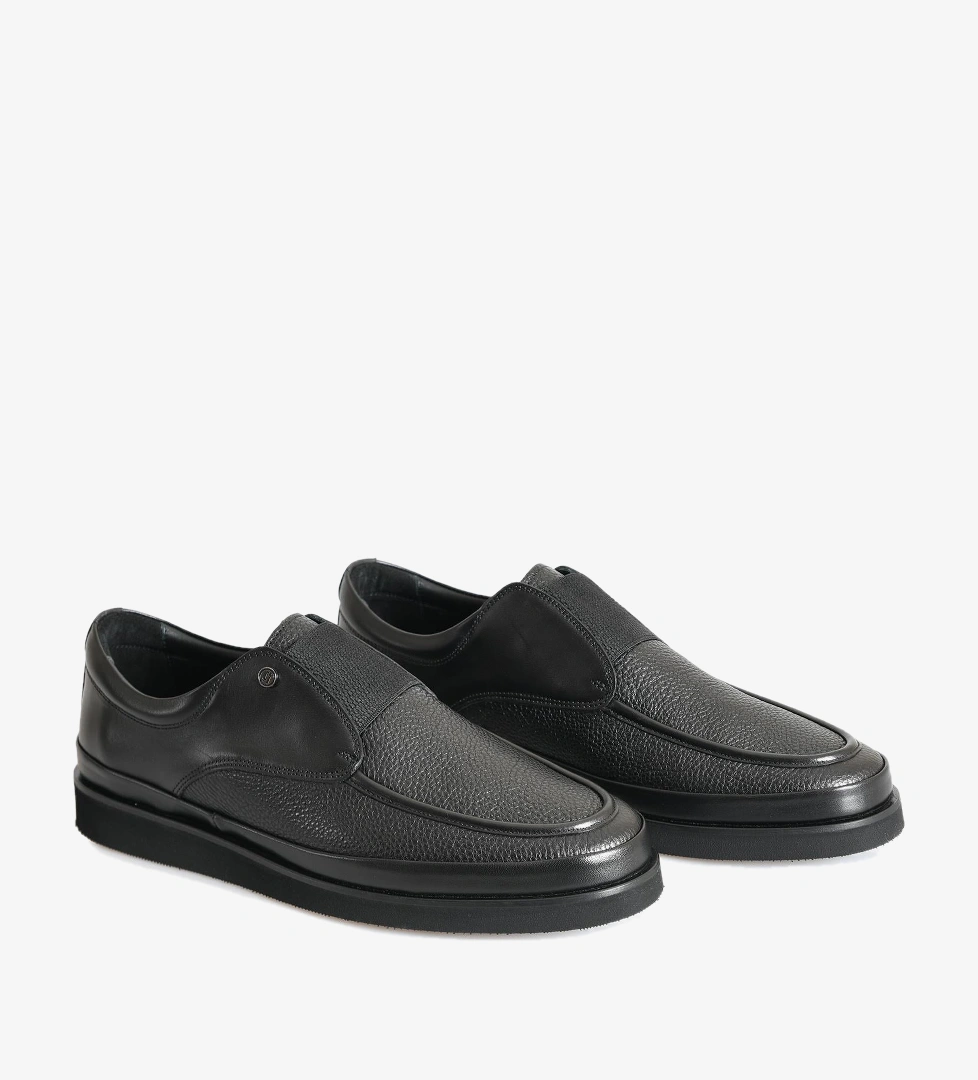 Siyah Deri Erkek Loafer