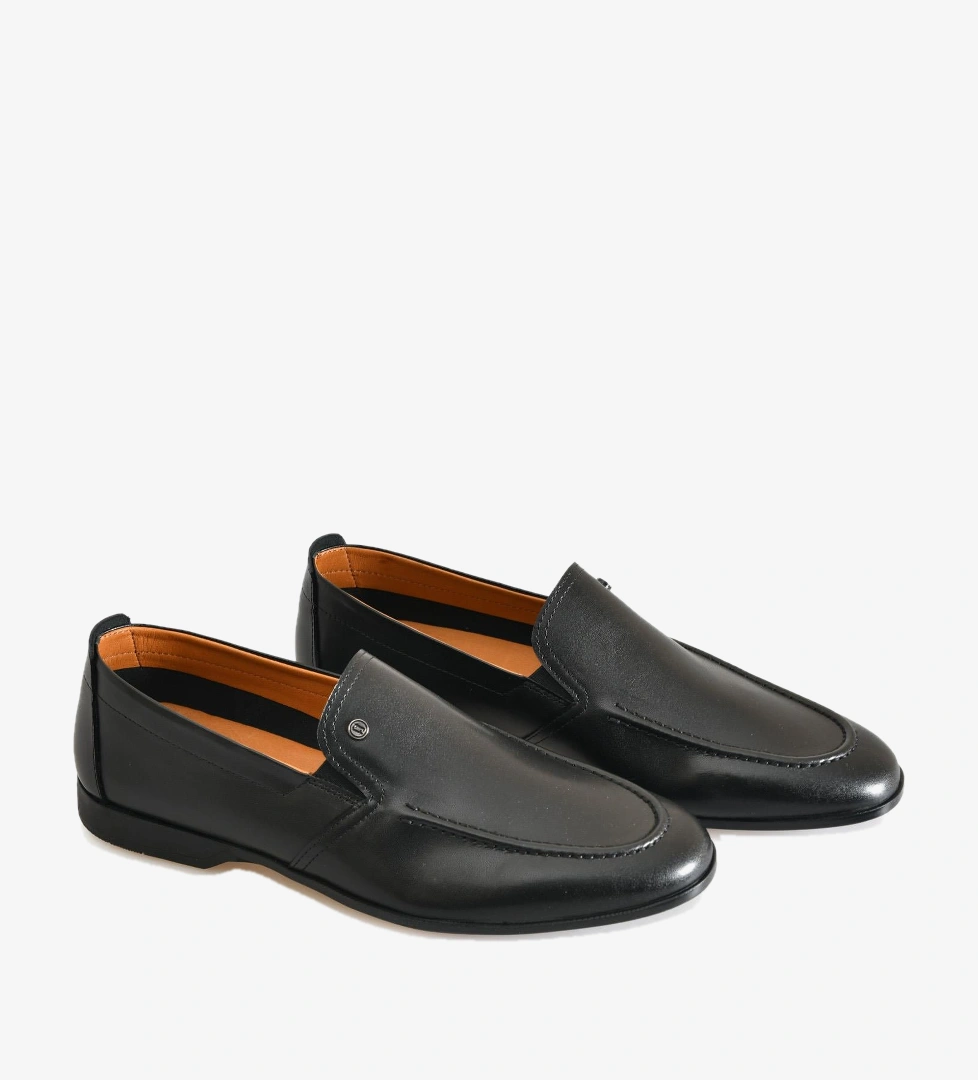 Siyah Deri Erkek Loafer