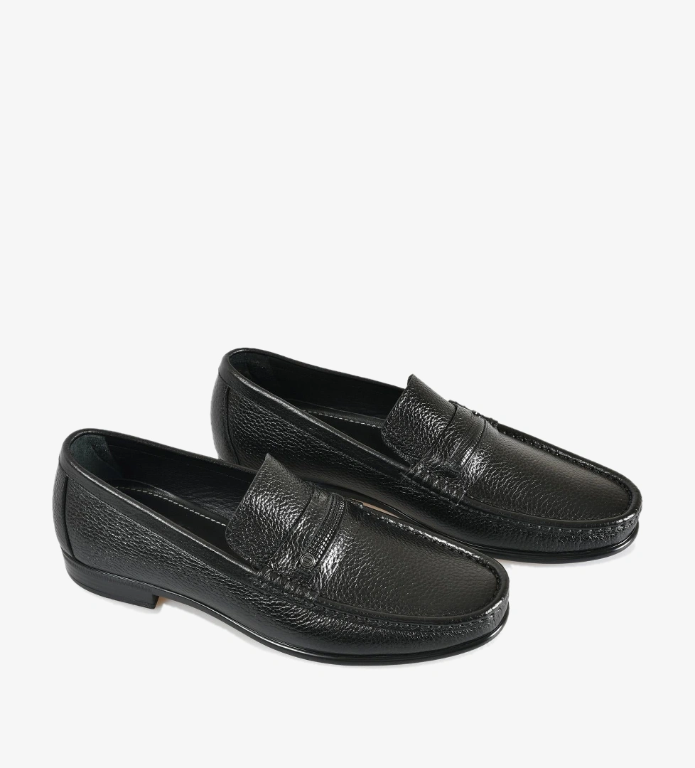Siyah Deri Erkek Loafer