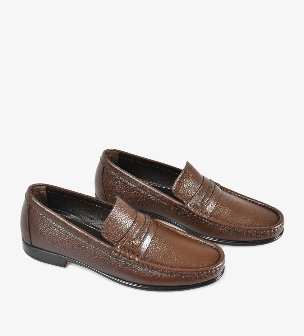 Kahve Deri Erkek Loafer