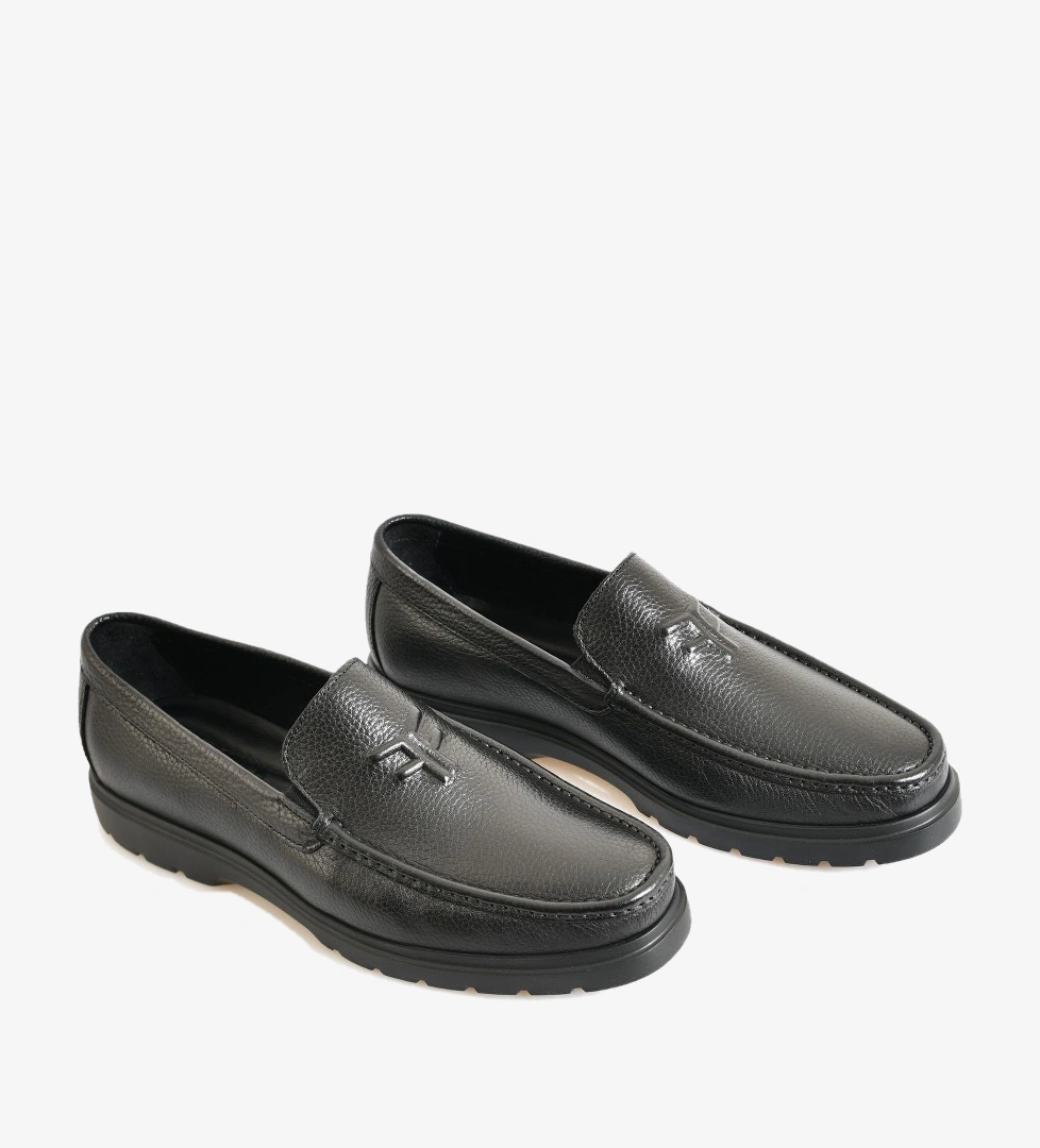 Siyah Deri Erkek Loafer